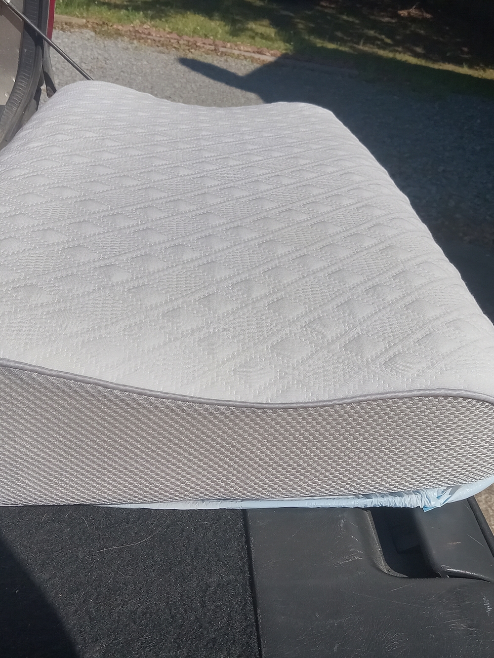 Quilted White Memory Foam Mattress Top Cover - Unbranded